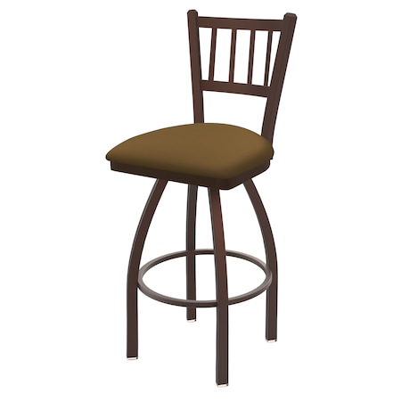 Holland Bar Stool Co 30" Swivel Bar Stool, Bronze Finish, Canter Saddle Seat 81030BZ012